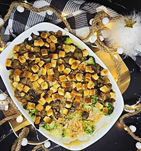 Dinde effilochée crémeuse avec ses petits légumes