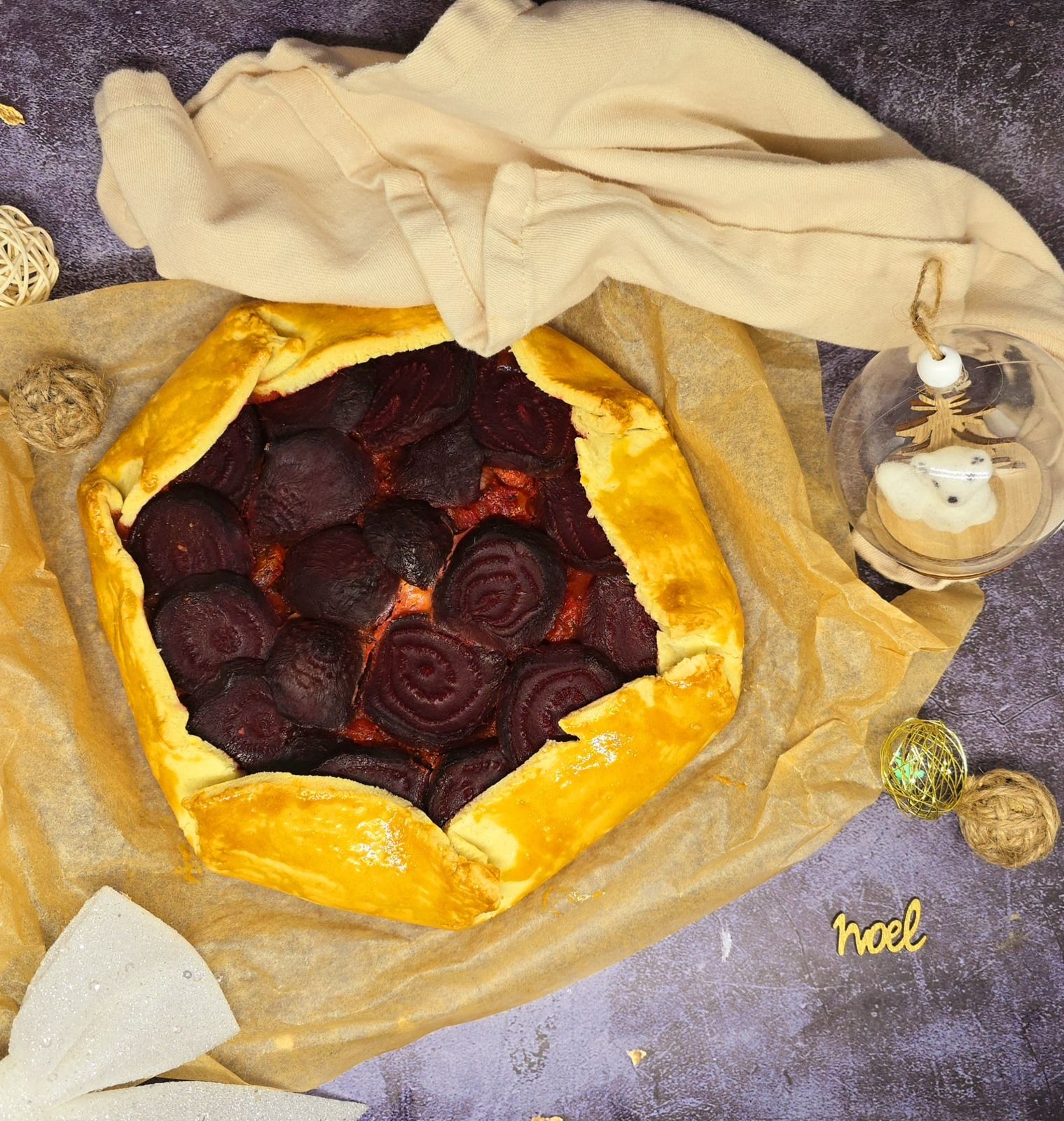 Tarte rustique à la betterave