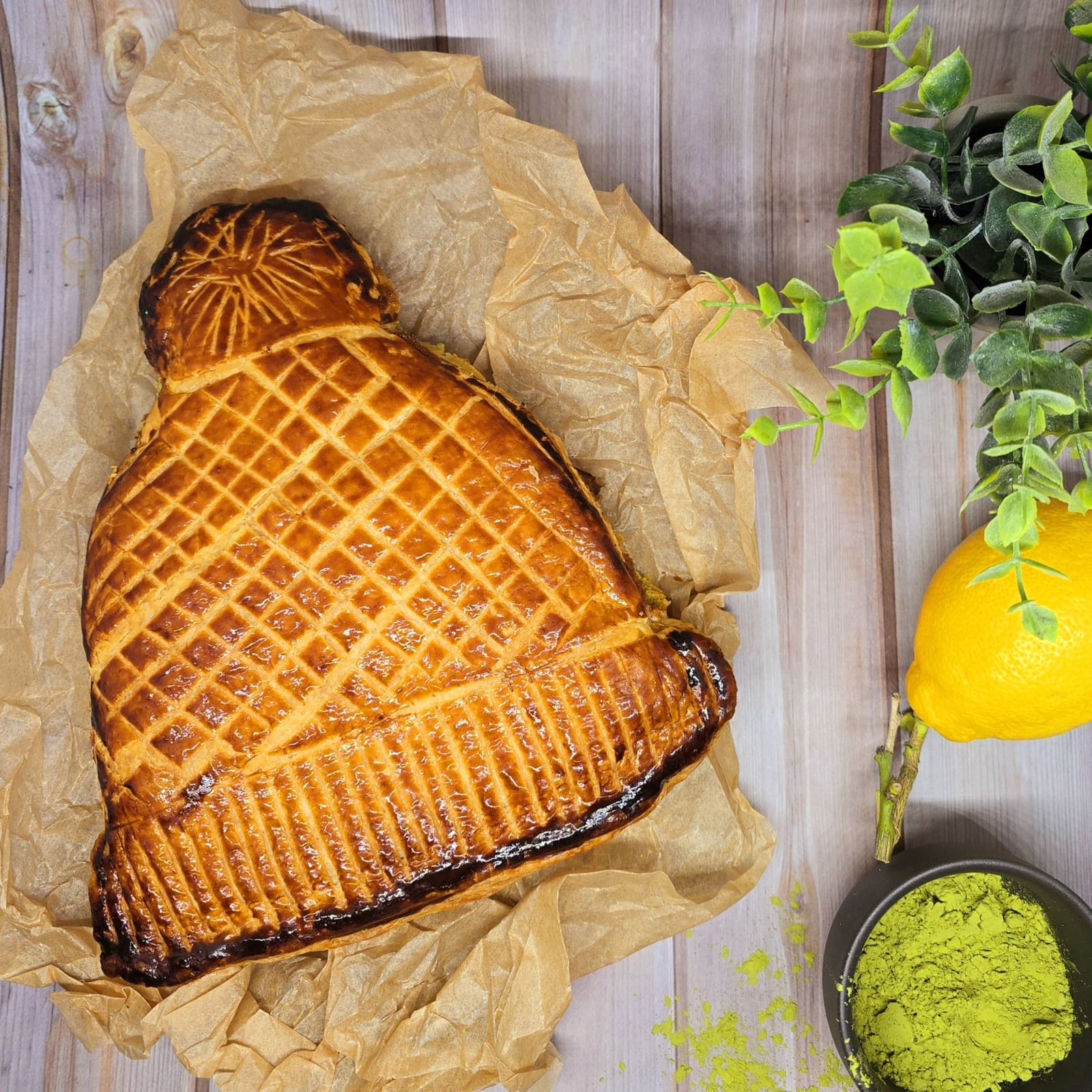 Galette matcha citron