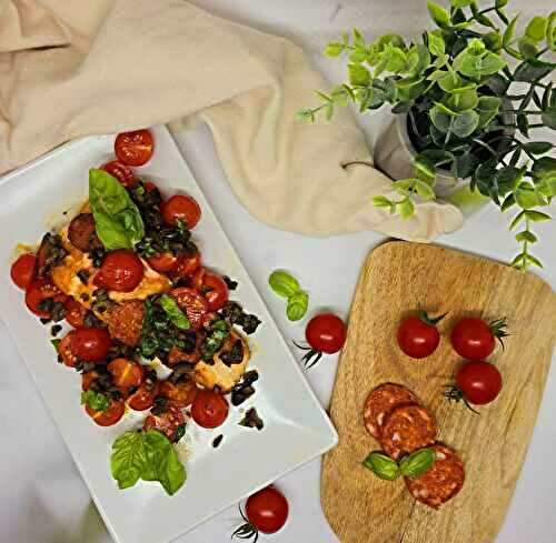 Saumon grillé au chorizo