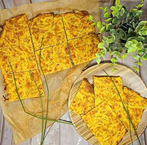 Scarpaccia de pommes de terre et halloumi