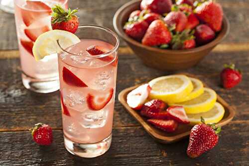 Limonade aux fraises fraiches