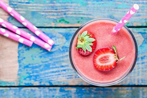 Smoothie Fraise Framboise et Pêche Jaune