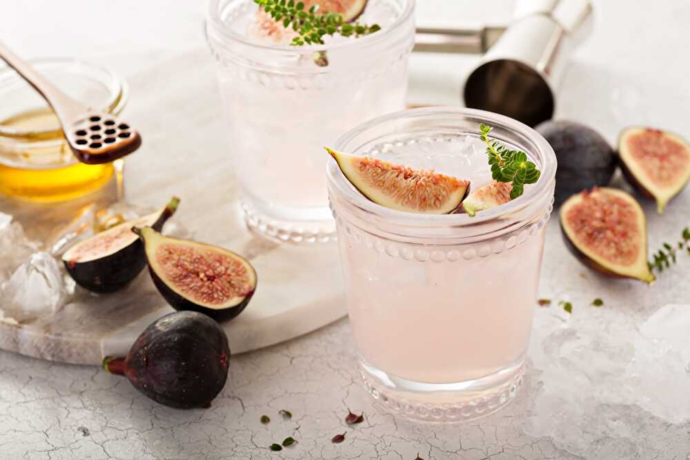 Cocktail aux figues, miel et thym