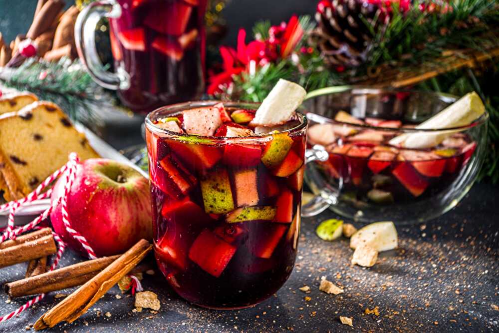 Punch chaud de Noël aux fruits d'hiver