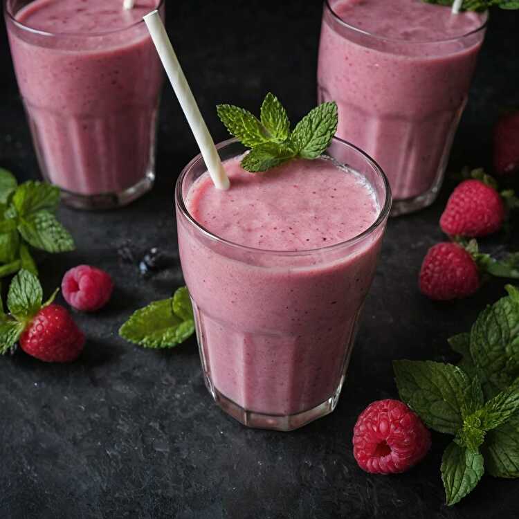 Smoothie Kéfir aux Baies et Menthe