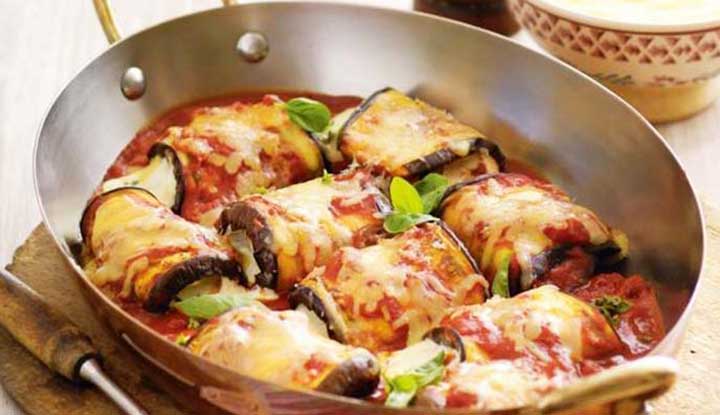 Aubergines Roulées à la Mozzarella