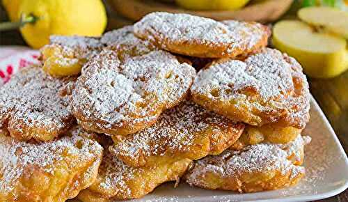 Beignets aux pommes parfumés au citron