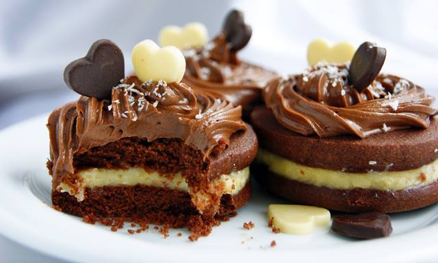 Biscuits au chocolat à crème de noix de coco