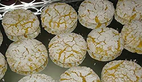 Biscuits craquelés au citron ou lemon crinkles facile