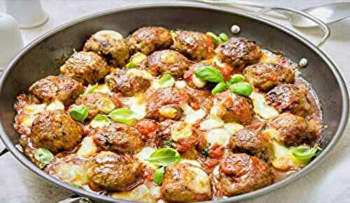 Boulettes de viande à la tomate et à la mozzarella