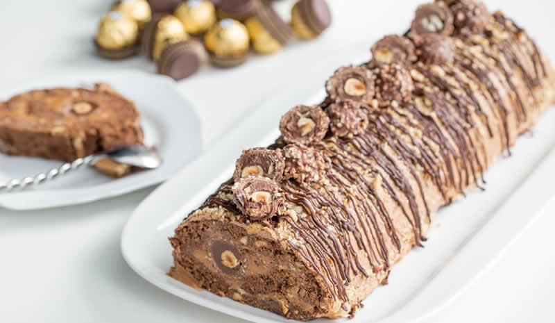 Bûche Ferrero Rocher au Thermomix