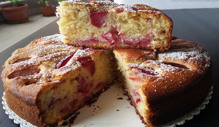 Cake au mascarpone et citron vert aux fraises