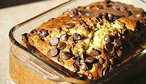 Cake lignt à la banane aux pépites de chocolat