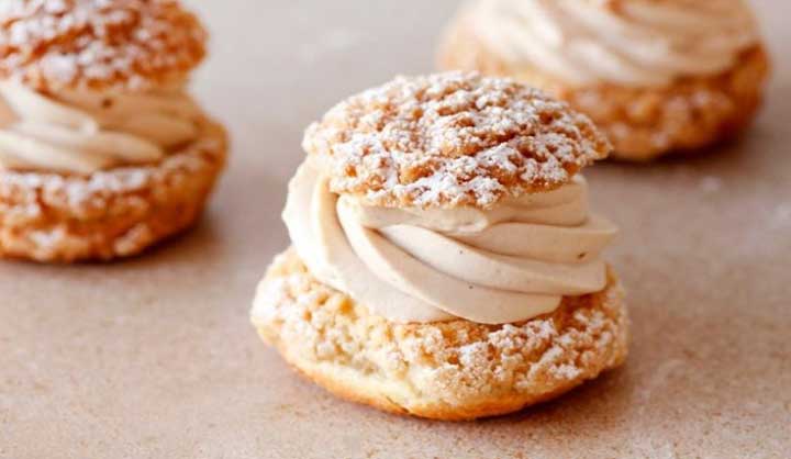 Choux chantilly et ganache au chocolat