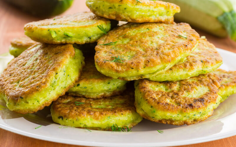 Crêpes aux courgettes au persil très légères