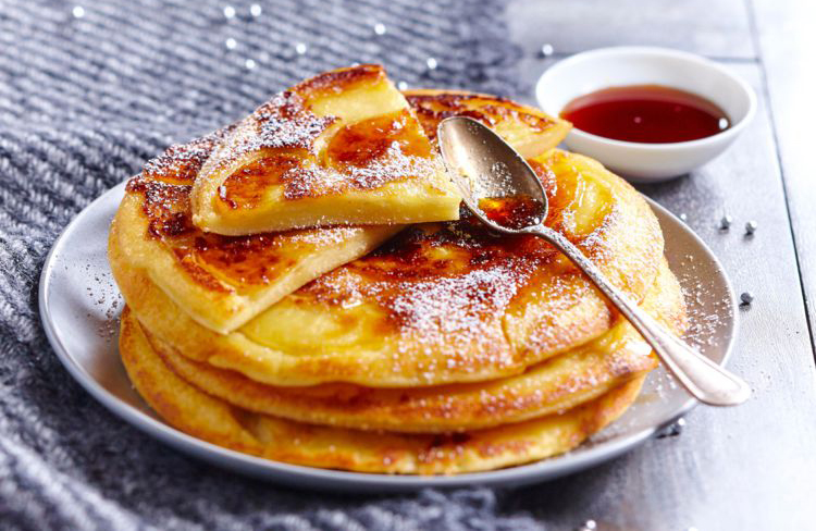 Crêpes matefaim aux pommes et au caramel