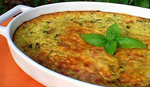 Flan de courgettes au basilic et parmesan