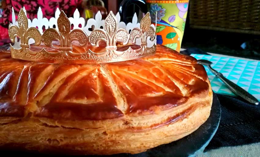 Galette des rois aux pommes vanillées et rhum