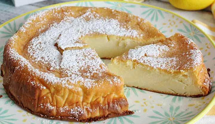 Gâteau au citron crémeux sans farine en moins d’1 heure