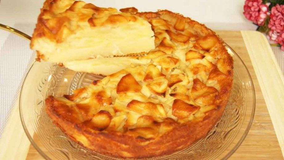 Gâteau aux pommes golden, 5 pommes et très peu de farine, vraiment délicieux !