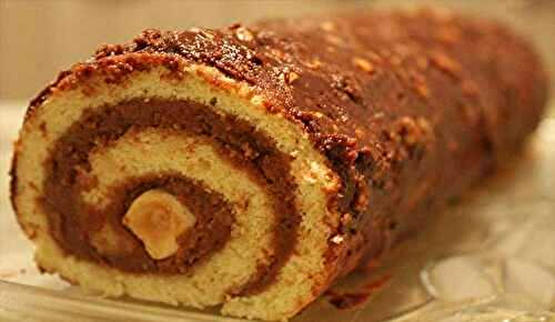 Gâteau roulé façon Ferrero Rocher
