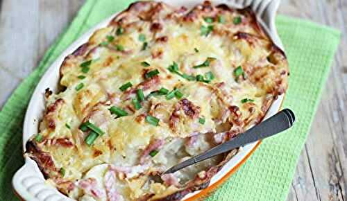 Gratin chou-fleur blanc au poulet