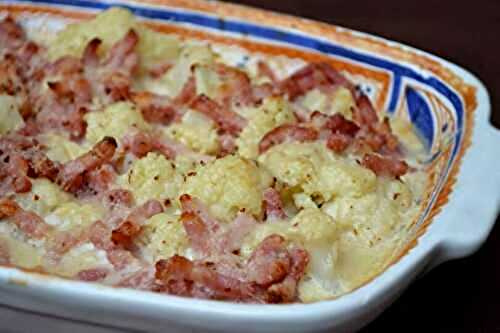 Gratin de chou-fleur et jambon WW