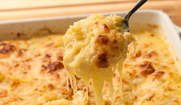 Gratin de pâtes au fromage facile