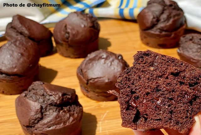 Muffins Légers au Chocolat et Compote de Pommes WW