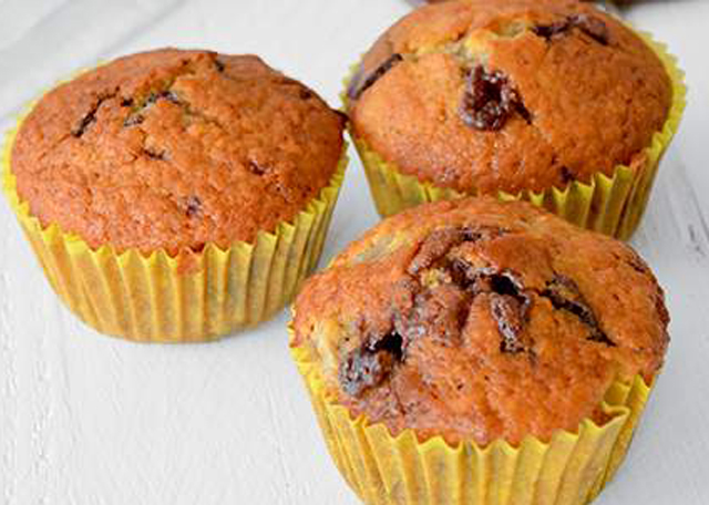 Muffins Légers aux Bananes et Chocolat WW