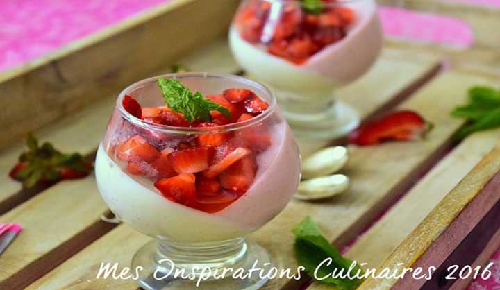 Panna cotta Vanille Fraise recette facile