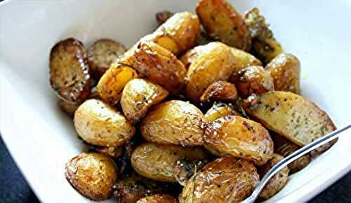 Pommes de terre confites à l’ail et au romarin