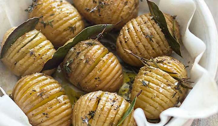 Pommes de terre rôties à la suédoise : Hasselback potatoes