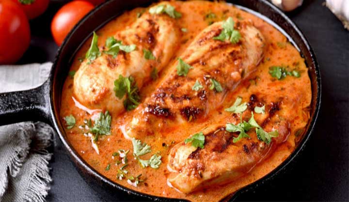 Poulet sauce à la crème et tomates facile