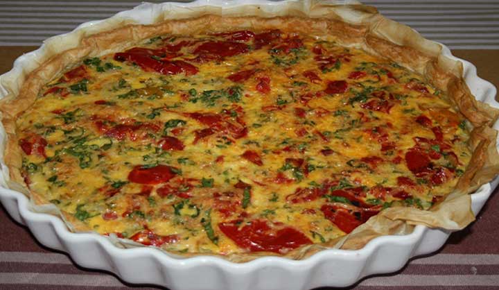 QUICHE AUX POIVRONS ET CHORIZO C’EST UN PUR BONHEUR