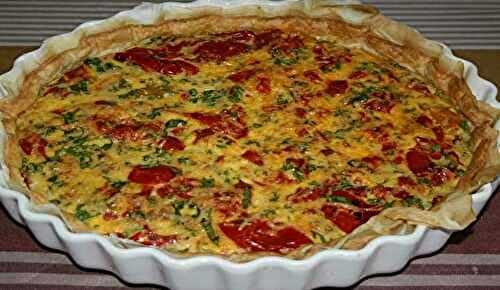 QUICHE AUX POIVRONS ET CHORIZO C’EST UN PUR BONHEUR