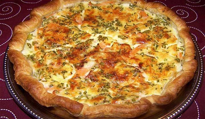 Quiche crémeuse au saumon fumé facile