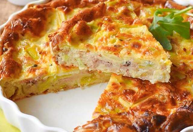 Quiche Sans Pâte aux Poireaux et Thon WW