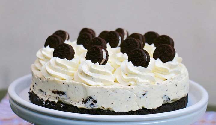 Rapide Cheesecake aux biscuits Oreo