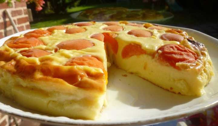 Recette flan pâtissier aux abricots..