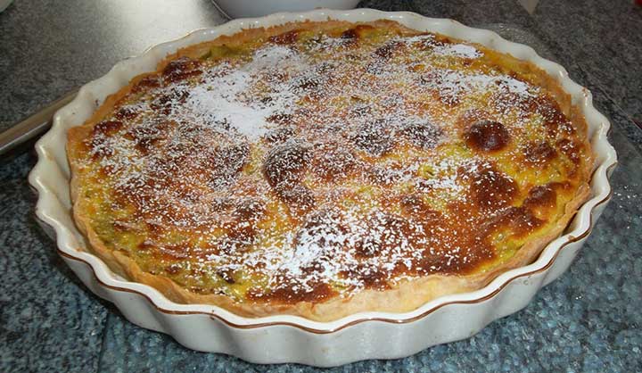 Recette Lorraine: Tarte à la rhubarbe de Mamie