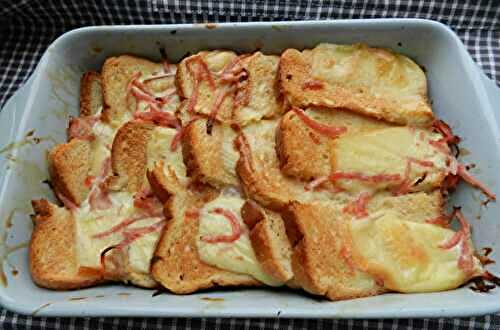 Recette pain perdu salé jambon- raclette