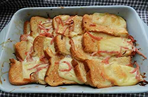 Recette pain perdu salé jambon- raclette