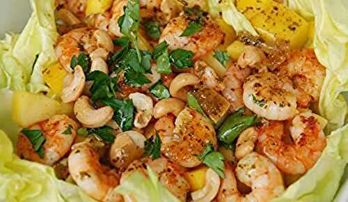 Recette Salade crevettes et mangue