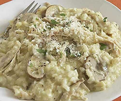 Risotto au poulet et champignons WW