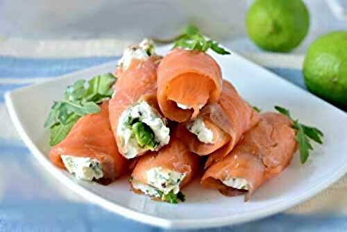 Rouleau de saumon et avocat, idéal comme entrée