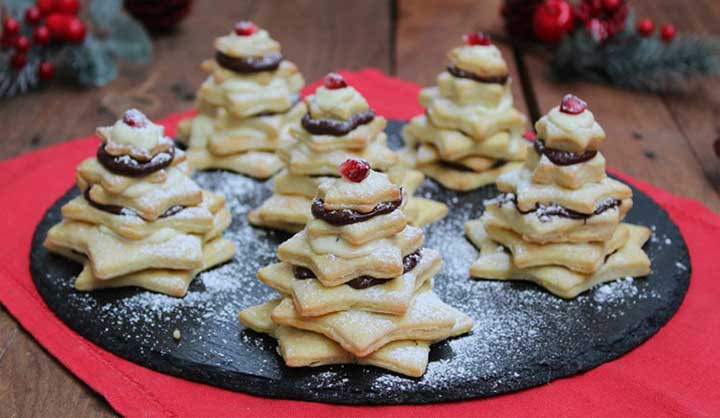 Sablés aux sapins de Noël en chocolat très bons et savoureux