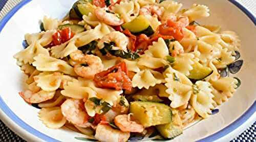 Salade de farfalles aux crevettes