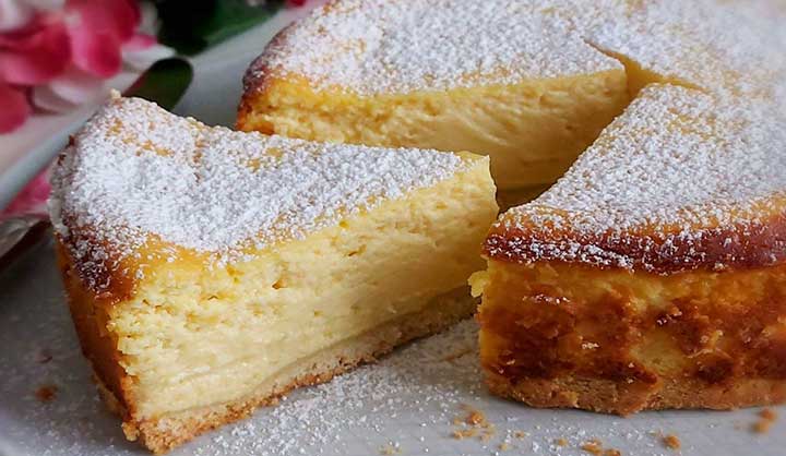 Tarte au fromage et à la crème anglaise façon cheesecake